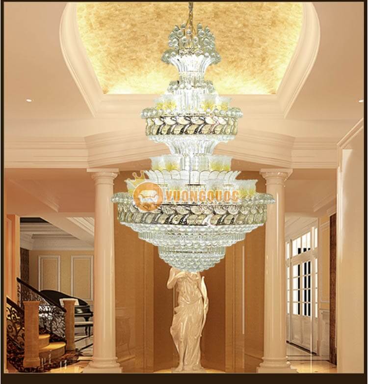 Đèn chùm pha lê ánh sáng vàng lấp lánh CM201-5